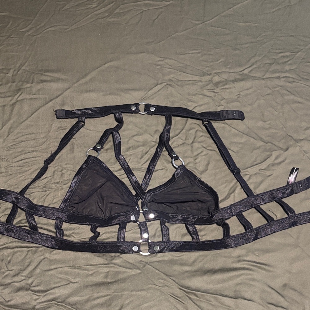 Black Strappy Bra